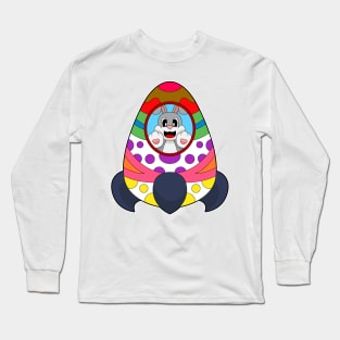 Rabbit Easter Easter egg Rocket Long Sleeve T-Shirt